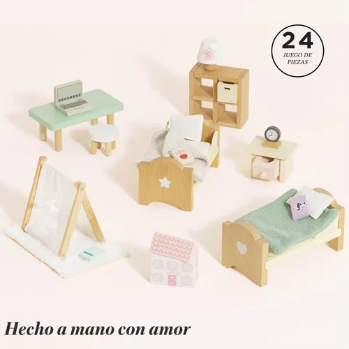 Vista 2 de Le Toy Van Dollhouse - Muebles para muñecas y Accesorios, Baño Sugar Plum