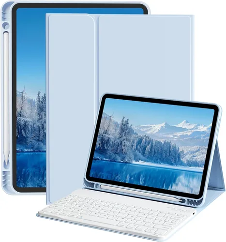 Vista 11 de kenke Funda para iPad de 9ª/8ª/7ª generación con teclado de 10.2 pulgadas Gris