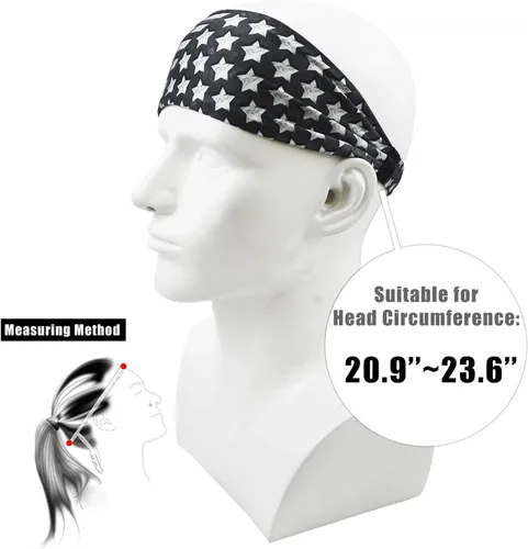 Vista 4 de Obacle Diademas para hombres y mujeres, bandas para el sudor, antideslizantes, transpirables, duraderas, para deportes al aire libre, entrenamiento