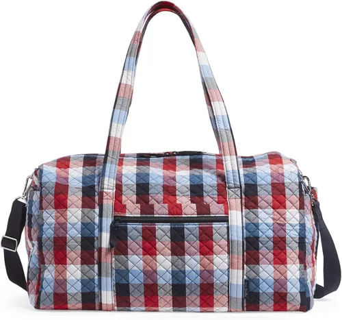 Vista 15 de Vera Bradley - Bolsa de viaje grande de algodón para mujer, Talla única Bees Navy - Algodón reciclado