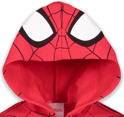 Vista 5 de Marvel Spider-Man Cosplay - Sudadera con capucha y cremallera para niños pequeños y grandes Rojo/Azul
