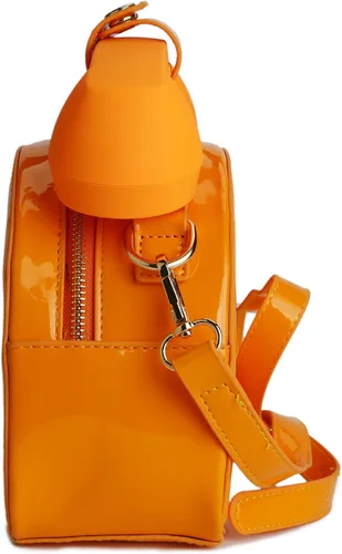 Vista 3 de QiMing Bolso bandolera para teléfono con esfera retro, bolso de micrófono móvil de PU para mujer