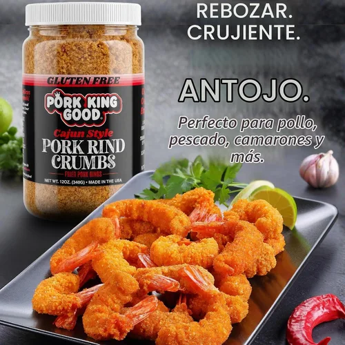 Vista 6 de Pork King Good Pan rallado de cáscara de cerdo picante cajún bajo