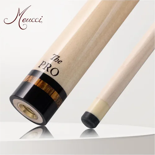 Vista 4 de Meucci Taco de billar – Madera natural con tinte de arco iris – Taco de billar con antebrazo de arce, mango de madera maciza, puntas de taco de alto