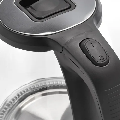 Vista 2 de Dominion Tetera eléctrica inalámbrica de un solo paso, calentador de vidrio y té de 1.7 L (7 tazas) con luz indicadora LED, apagado automático, tapa