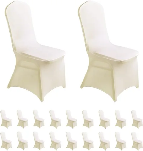 Vista 18 de LZY 6 piezas Fundas de Silla de Spandex Elásticas Fundas Deslizables para Fiestas de Boda, Fundas de Decoración de Sillas de Comedor y Banquete Negro