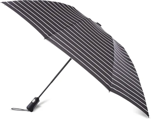 Vista 12 de Totes Reverse Close Folding Inbrella with Auto Open Close and Compact FLORAL ELÉCTRICO NEGRO
