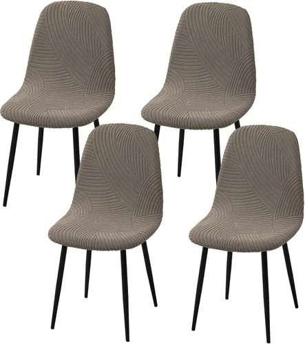 Vista 38 de HAOYONG Fundas para silla de comedor modernas de mediados de siglo, funda estampada para silla sin brazos, fundas elásticas para cocina, oficina