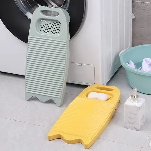 Vista 3 de Tabla de lavado de ropa de plástico, tabla de lavado de manos para el hogar con soporte para jabón, herramienta portátil para lavar las manos Azul