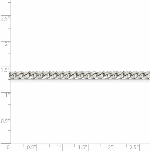 Vista 5 de The Black Bow Collar de cadena maciza de plata de ley de 0.138 in