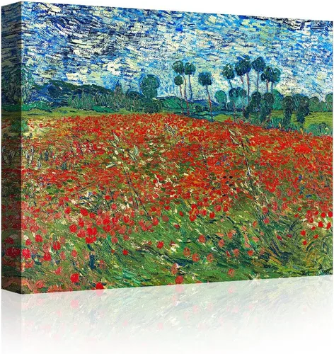 Vista 42 de IPIC - Campo de trigo con cuervos, reproducción artística de Vincent Van Gogh. Lienzo de giclée para decoración del hogar 10#F (20 x 16)