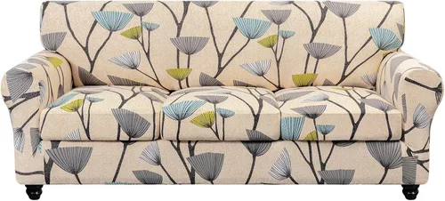 Vista 26 de SearchI Funda elástica para sofá, funda para sillón de 2 piezas con funda de cojín separada para silla, protector de muebles lavable para sala