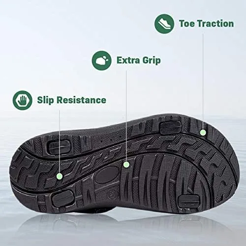 Vista 6 de Nord Trail Sandalias para niños Gancho y lazo ajustable correas sandalias planas para niños y niñas