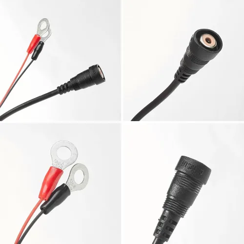 Vista 6 de Cable de alimentación de escudo eléctrico de 4.6 pies para casco con calefacción, cable de alimentación para visera