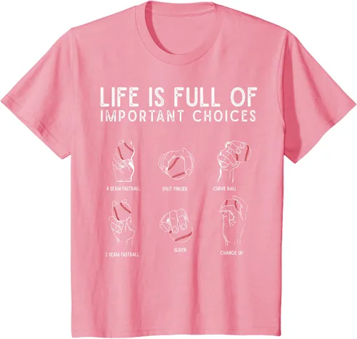 Vista 66 de Tipos de béisbol Pitches Life Choices Jugador Camiseta