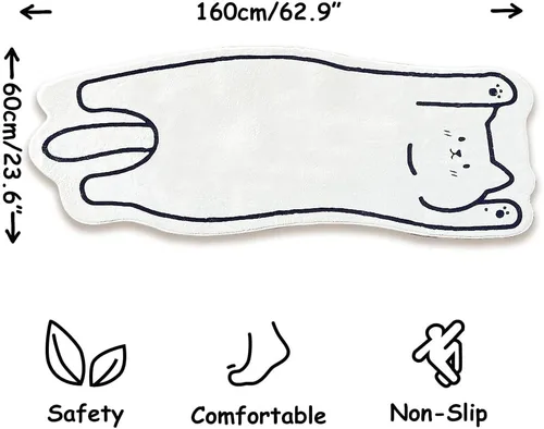 Vista 2 de Alfombra de baño con diseño de gatos, absorbente, antideslizante, súper suave, de dibujos animados, para niños, sala de juegos, dormitorio, lavable