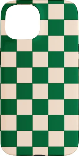 Vista 6 de Funda de tablero de ajedrez a cuadros blanco crema verde para iPhone 17