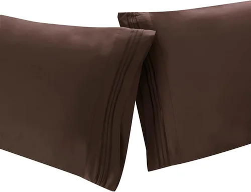 Vista 3 de Clara Clark Fundas de almohada de tamaño estándar – Funda de almohada ultra suave, fundas de almohada de microfibra ligera tamaño Queen – Juego de 2
