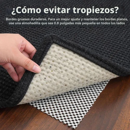 Vista 5 de KOZYFLY - Tapetes de pasillo, lavables, con respaldo de goma antideslizante, tapete de algodón para pasillo interior, entrada, puerta trasera