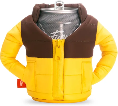 Vista 15 de Puffin - The Puffy Jacket - Enfriador de latas aislado de 12 oz I Botella de cerveza y soda aislante, mantiene las bebidas y bebidas frías - Negro