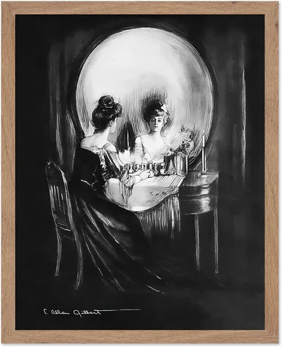 Vista 20 de Poster Master Póster vintage – Impresión de pintura de bailarina en la cabeza de la muerte – Arte surrealismo – Regalo gótico para él, ella