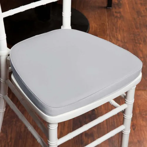Vista 9 de Efavormart Cojín de 2" de espesor para silla Chiavari en negro, cojín de asiento de espuma con efecto memoria con lazos y funda extraíble