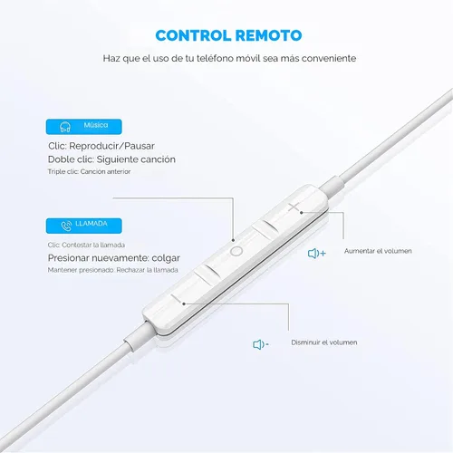 Vista 3 de Auriculares USB C para iPhone 16 15 Auriculares USB C con cable con micrófono y control remoto con cancelación de ruido para iPhone 16 pro, iPad