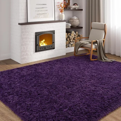 Vista 196 de Softlife Alfombra naranja para dormitorio, alfombra de felpa esponjosa para sala de estar para niñas, alfombra lanuda para niños, alfombra suave
