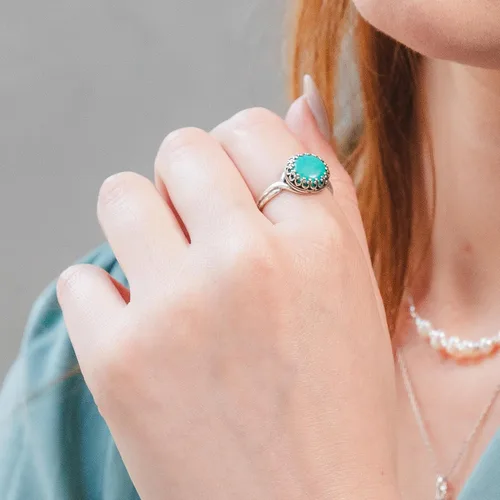 Vista 59 de 925 Sterling Silver Gemstone Rings for Women - Anniversary Rings for Women - Sterling Silver Rings for Women - Dainty Sterling Silver Rings