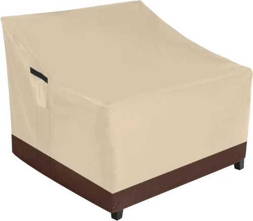Vista 11 de ABCCANOPY Funda para silla de patio, apilable, impermeable, para exteriores, duradera, resistente a los rayos UV, de poliéster, funda para muebles