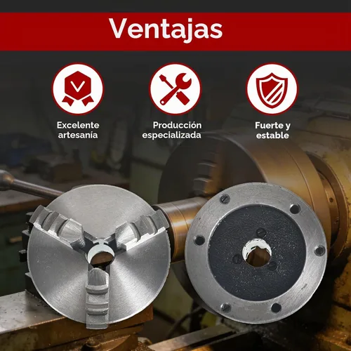 Vista 6 de 3 Mandíbula Torno Chuck Manual 3 "K11-80 Torno autocentrante Parte de perforación 3.150 in Total 2 Juego de mordazas