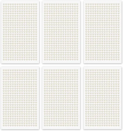 Vista 7 de MYDBUYSOME 5100 PIEZAS Adhesivos de Perla - Perlas Autoadhesivas para Peinado, Cara, Maquillaje, Ojos, Uñas, Manualidades, Gemas Adhesivas