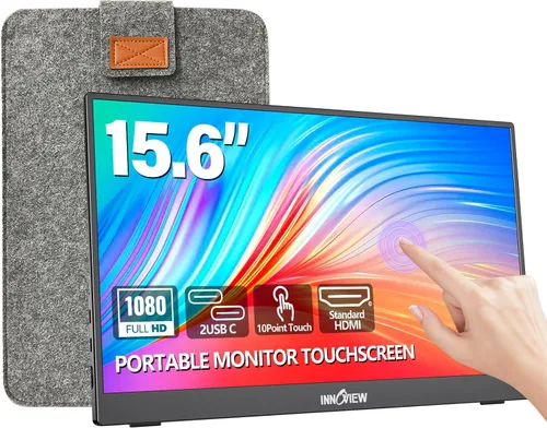 Vista 12 de InnoView Monitor portátil, 15.6 pulgadas FHD 1080P HDMI USB C segundo monitor externo para computadora portátil, escritorio, MacBook, teléfonos