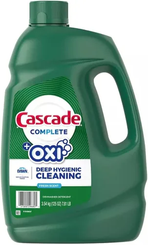 Vista 2 de Cascade Complete +Oxi Gel Detergente para lavar platos, aroma fresco, 60 onzas líquidas