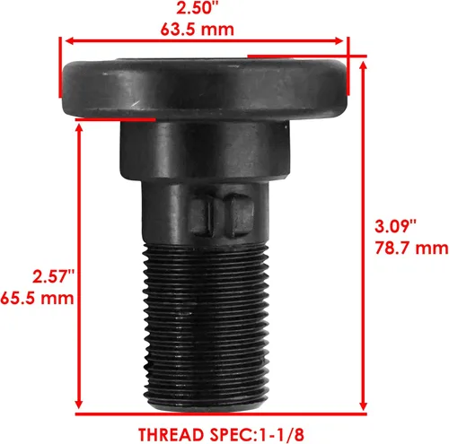 Vista 2 de Caltric Kit de tornillos de hoja con tuerca castillo compatible con cortador giratorio King Kutter L40 L48 L60 L72 P48 P60 P72 501001