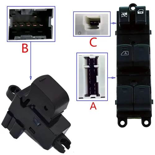 Vista 4 de Conjunto de Ensamblaje de Interruptor de Ventana Eléctrica Conector de Arnés para Nissan Titan Armada Altima Almera Pathfinder Patrol Murano