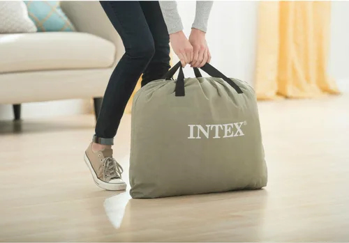 Vista 4 de Intex Dura-Beam Standard Series - Colchón inflable elevado con almohada integrada y bomba eléctrica