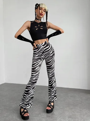 Vista 5 de Verdusa Camiseta corta sin mangas con cuello redondo y recortada para mujer