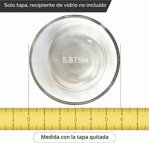 Vista 3 de Tapas de repuesto para recipientes de vidrio Pyrex para almacenamiento de alimentos de 4 tazas, tapas redondas de plástico de 6 pulgadas que se