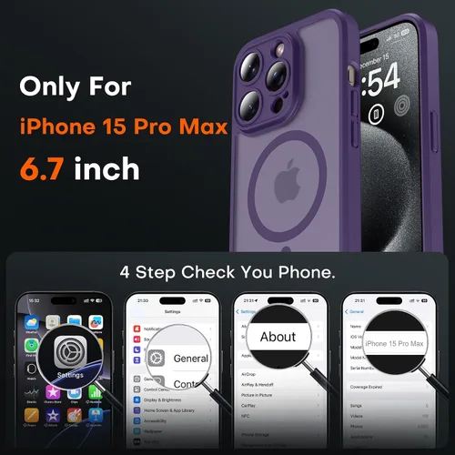 Vista 948 de TOCOL Funda para iPhone 11, compatible con Magsafe, protección completa de cámara, imanes integrados, protección contra caídas, funda translúcida
