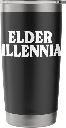 Vista 3 de Elder Millennial Funny Retro 90s Nostalgia Stainless Steel Insulated Tumbler