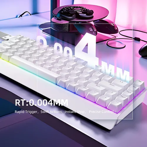 Vista 5 de IROK Mer68 SE Wired 68 Keys, Magnetic Switch Mechanical Keyboard, 8KHZ Polling Rate/Latency As 0.125MS/64KHZ All Keys Scan Rate/ARGB, Hot Swappable