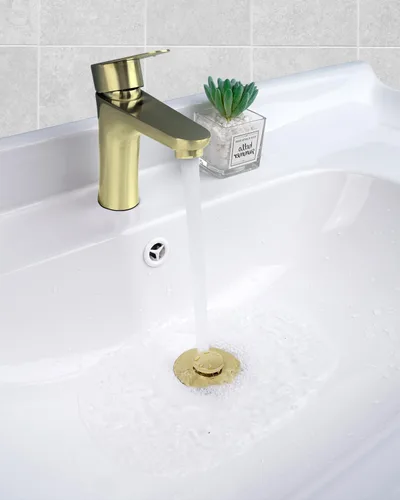 Vista 9 de Hibbent Paquete de 2 Tapones Universales de Todo Metal para Lavabo de Baño para Lavamanos de 1.1''~2.3'', Colador de Desagüe de Lavabo Emergente