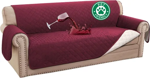 Vista 41 de Turquoize Funda 100 % impermeable para sillón de ala, protector de sofá, triple antideslizante, protector de muebles para mascotas, niños, perros