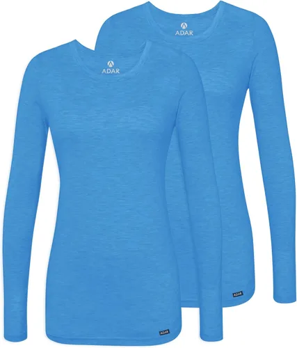 Vista 38 de Adar Underscrubs - Camiseta de manga larga para mujer, 2 unidades Azul marino