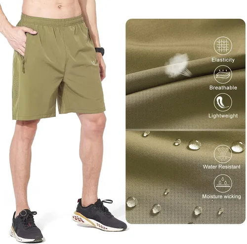 Vista 5 de NORTHYARD Pantalones cortos deportivos ligeros de secado rápido y de 7pulgadas para hombre, para senderismo, deportes, gimnasio, correr