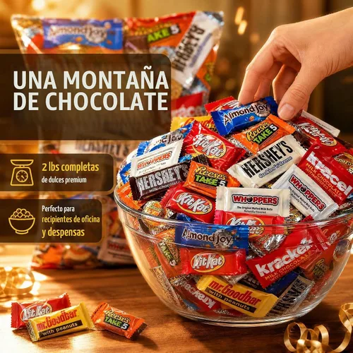 Vista 6 de Variedad de golosinas de chocolate a granel - Paquete de variedad de golosinas de chocolate de 2 lb - Golosinas de chocolate a granel de chocolate