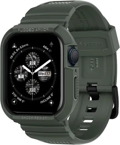 Vista 15 de Spigen for Apple Watch 45/44mm 41/40mm Band Case Negro