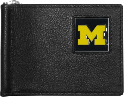 Vista 11 de Siskiyou Cartera deportiva de cuero con clip para billetes de la NCAA