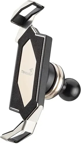 Vista 10 de Clampod HAWK1-PH05 - Soporte para teléfono, base de abrazadera para manillar de motocicleta y varios vehículos, ajustable, estable, brazo de doble